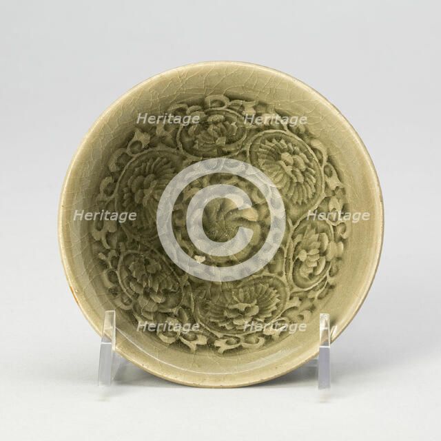 Conical Bowl with Peony Scroll, Northern Song (960-1127) or Jin dynasty (1115-1234), 12th century. Creator: Unknown.