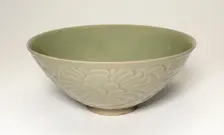 Conical Bowl with Peony Scroll and Leaves, Five Dynasties/Northern Song dynasty, 10th/11th cent. Creator: Unknown