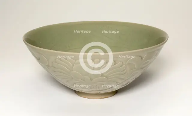 Conical Bowl with Peony Scroll and Leaves, Five Dynasties/Northern Song dynasty, 10th/11th cent. Creator: Unknown.