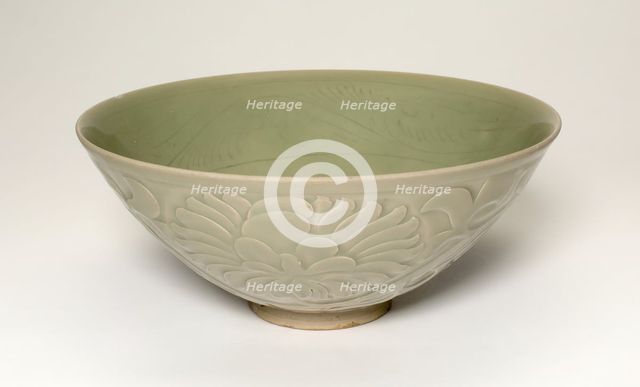 Conical Bowl with Peony Scroll and Leaves, Five Dynasties/Northern Song dynasty, 10th/11th cent. Creator: Unknown.