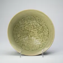 Conical Bowl with Peony Scroll, Jin dynasty, (1115-1234), early 12th century. Creator: Unknown