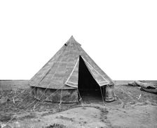 Conical canvas tent, Waring & Gllow factory, White City, London, August 1916. Artist: Adolph Augustus Boucher