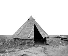 Conical canvas tent, Waring & Gllow factory, White City, London, August 1916. Artist: Adolph Augustus Boucher