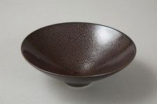 Conical Cizhou-type bowl with spotted iron-rust décor, 1980s