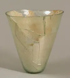 Conical Glass Beaker, Frankish, 4th-5th century. Creator: Unknown