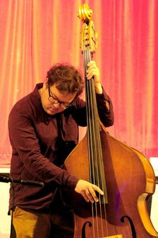 Conor Chaplin, Laura Jurd Dinosaur, Battle Jazz Festival, Battle, East Sussex, July 2023. Creator: Brian O'Connor