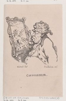 Connoisseur, April 1808., April 1808. Creator: Thomas Rowlandson
