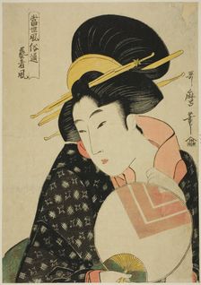 Connoisseurs of Contemporary Manners (Tosei fozoku tsu): The Geisha Style, Japan, n.d. Creator: Kitagawa Utamaro