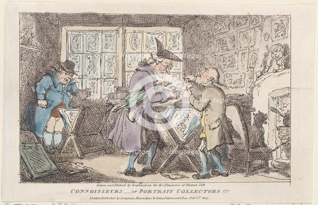 Connoisseurs-or Portrait Collectors !!!, 1807., 1807. Creator: Thomas Rowlandson.