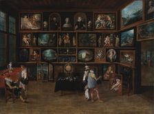 Connoisseurs at a gallery, c1598-1623. Creator: Hieronymus Francken II