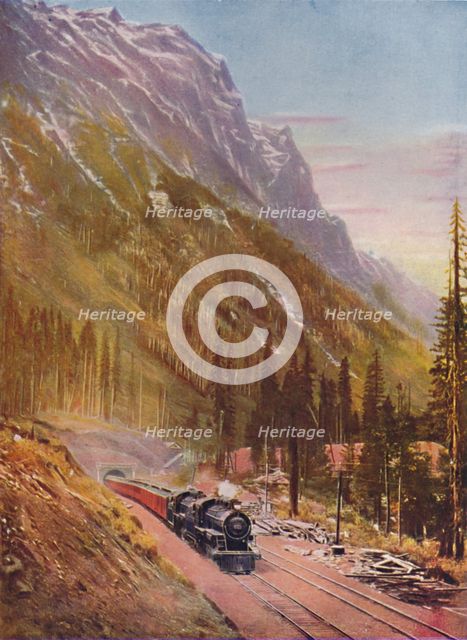 'Connaught Tunnel, in the Selkirk Mountains. Canadian Pacific Railway', 1926. Artist: Unknown.