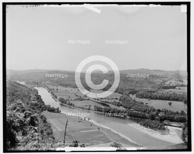 Connecticut River and Brattleboro, Vt. from the east, c1905. Creator: Unknown.