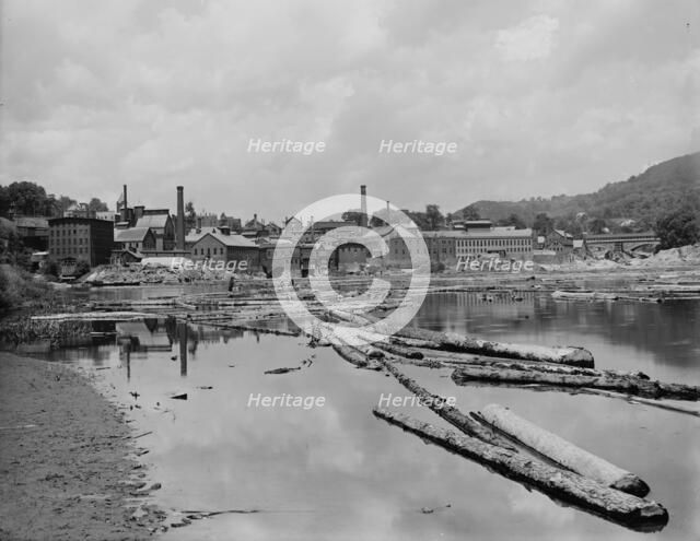 Connecticut River below Bellows Falls, Vt., between 1900 and 1910. Creator: Unknown.