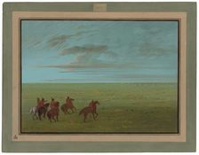 Connibos Starting for Wild Horses, 1854/1869. Creator: George Catlin
