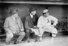 Connie Mack & Ira Thomas (coach), Philadelphia AL (baseball), 1914. Creator: Bain News Service