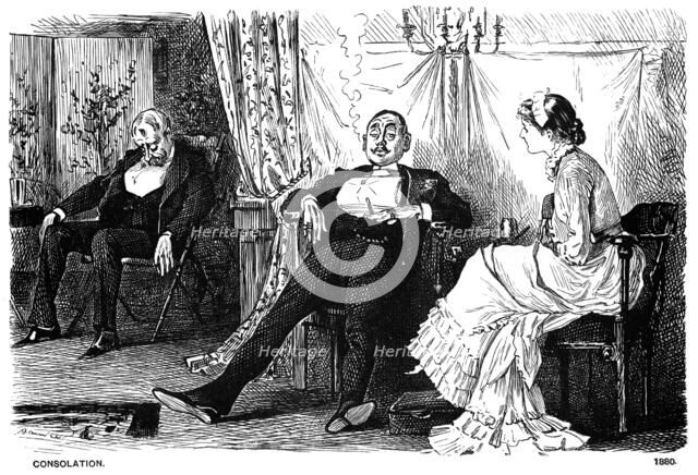 'Consolation', 1880 (1891).  Artist: George du Maurier