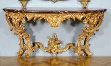Console Table, c. 1725. Creator: Jules-Michel Hardouin (1635-1737); Michel II Lange; Pierre Turpin