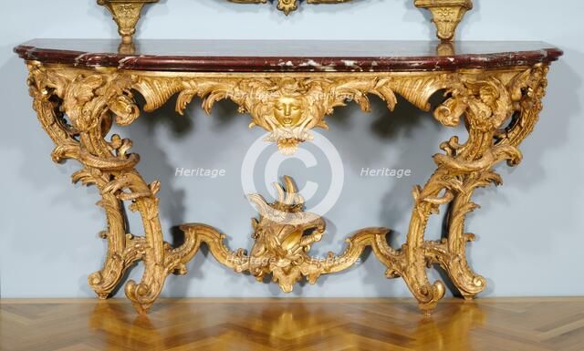 Console Table, c. 1725. Creator: Jules-Michel Hardouin (1635-1737); Michel II Lange; Pierre Turpin.
