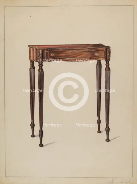 Console Table, c. 1936. Creator: Nicholas Gorid.