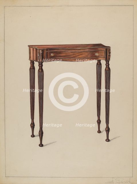 Console Table, c. 1936. Creator: Nicholas Gorid.