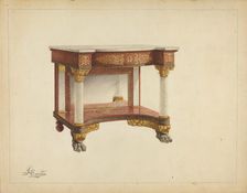 Console Table, c. 1953. Creator: Ferdinand Cartier