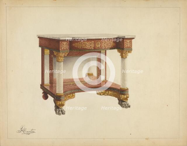 Console Table, c. 1953. Creator: Ferdinand Cartier.