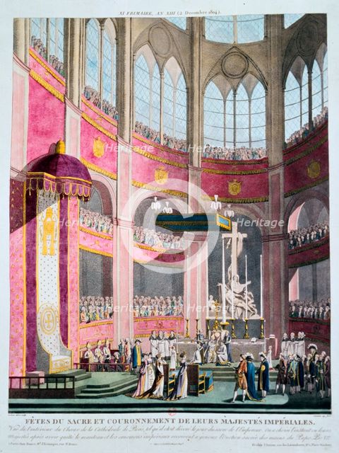 'Consecration of Napoleon and Coronation of Josephine by Pope Pius VII, 2nd December 1804'. Creator: Unknown.