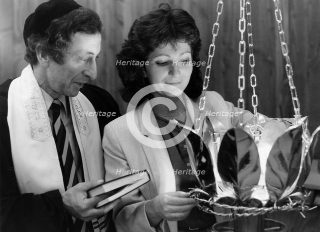 Consecration of a new Ner Tamid at Kingston Liberal Synagogue, 1985. Creator: Unknown.