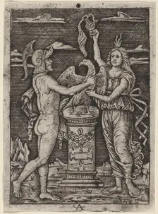 Consecration of an Eagle, c. 1500/1525. Creator: Unknown