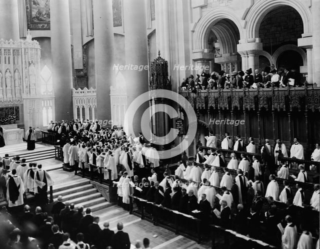 Consecration of the choir and the two chapels of the Cathedral of St. John the Divine, c1911. Creator: Frances Benjamin Johnston.