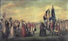 Consecration of the Colours of the 3rd Regiment of Royal East India Volunteers, c1800-c1826. Creator: Henry Matthews