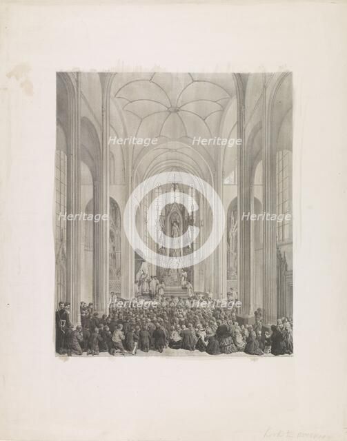 Consecration of the Roman Catholic Church in Overveen, 1856. Creator: Anon.