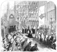 Consecration of the Suffragan Bishop of Nottingham, 1870. Creator: C. R.