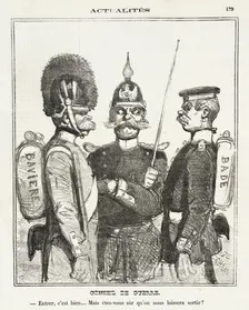 Conseil de guerre. Entrer, c'est bien, mais êtes vous sur qu'on nous laissera sortir, 1870. Creator: Cham