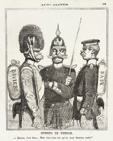 Conseil de guerre. Entrer, c'est bien, mais êtes vous sur qu'on nous laissera sortir, 1870. Creator: Cham
