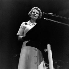 Conservative Leader, Margaret Thatcher, at Ford Lecture to Youth, 17th Annual Lecture, 1971. Creator: Henry Grant
