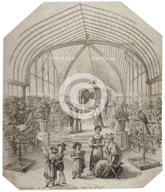 Conservatory of the Pantheon, Oxford Street, Westminster, London, c1830. Artist: Anon