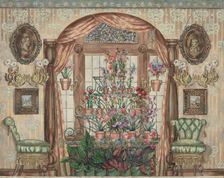 Conservatory Window with Flowers, 1935/1942. Creator: Perkins Harnly