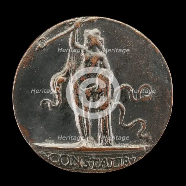 Constancy Resting on a Bundle of Arrows [reverse]. Creator: Unknown.