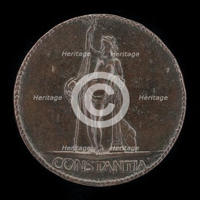 Constancy Resting on Staff and Column [reverse]. Creator: Cristoforo di Geremia.