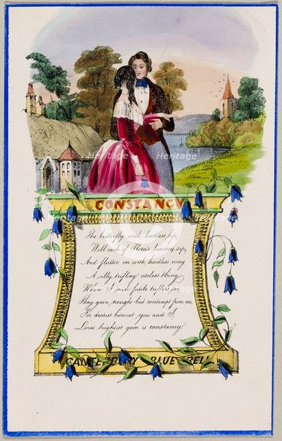 Constancy (valentine), c. 1840. Creator: Unknown.