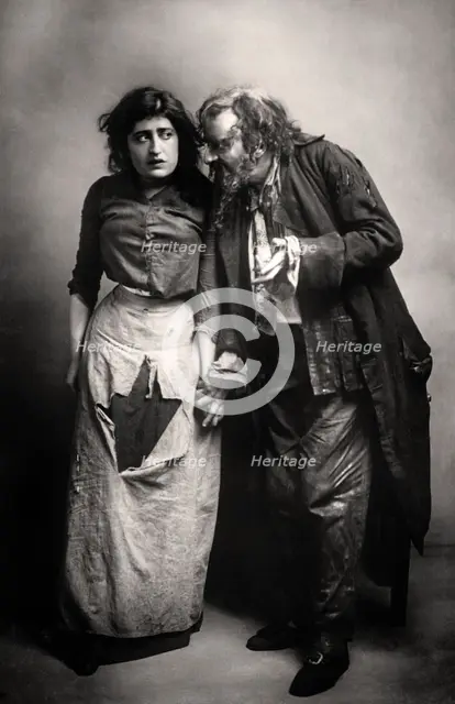 Constance Collier (1878-1955) and Herbert Beerbohm Tree (1853-1917), English actors, 1906.Artist: FW Burford
