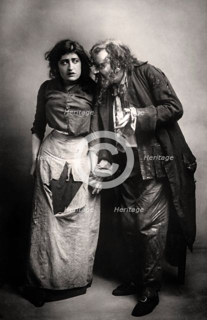 Constance Collier (1878-1955) and Herbert Beerbohm Tree (1853-1917), English actors, 1906.Artist: FW Burford