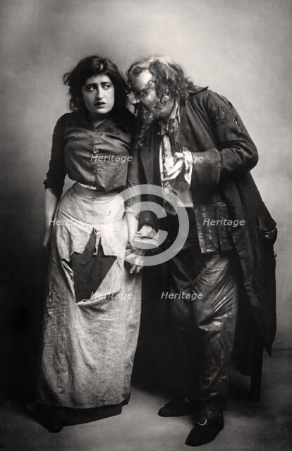 Constance Collier (1878-1955) and Herbert Beerbohm Tree (1853-1917), English actors, 1906.Artist: FW Burford