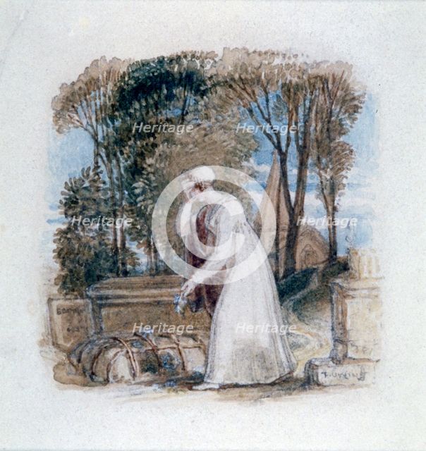 'Constantia at the Grave of Theodosius', 19th century. Artist: Thomas Uwins