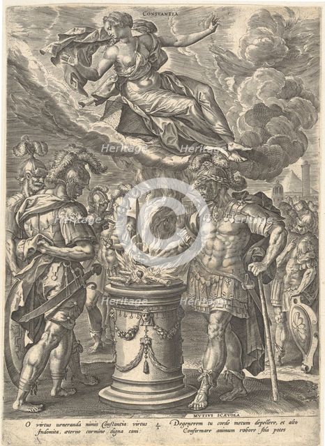 Constantia, ca. 1581. Creator: After Maerten de Vos.