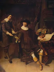Constantijn Huygens and his Clerk 1627, (c1915). Artist: Thomas de Keyser