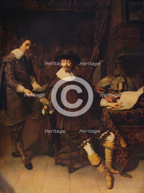 'Constantijn Huygens and his Clerk', 1627, (c1915). Artist: Thomas de Keyser.