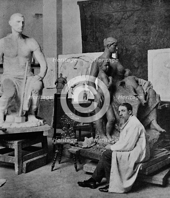 'Constantin Meunier in his Studio', 1905. Artist: M Duyk.
