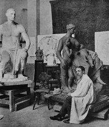 Constantin Meunier in his Studio 1905. Artist: M Duyk